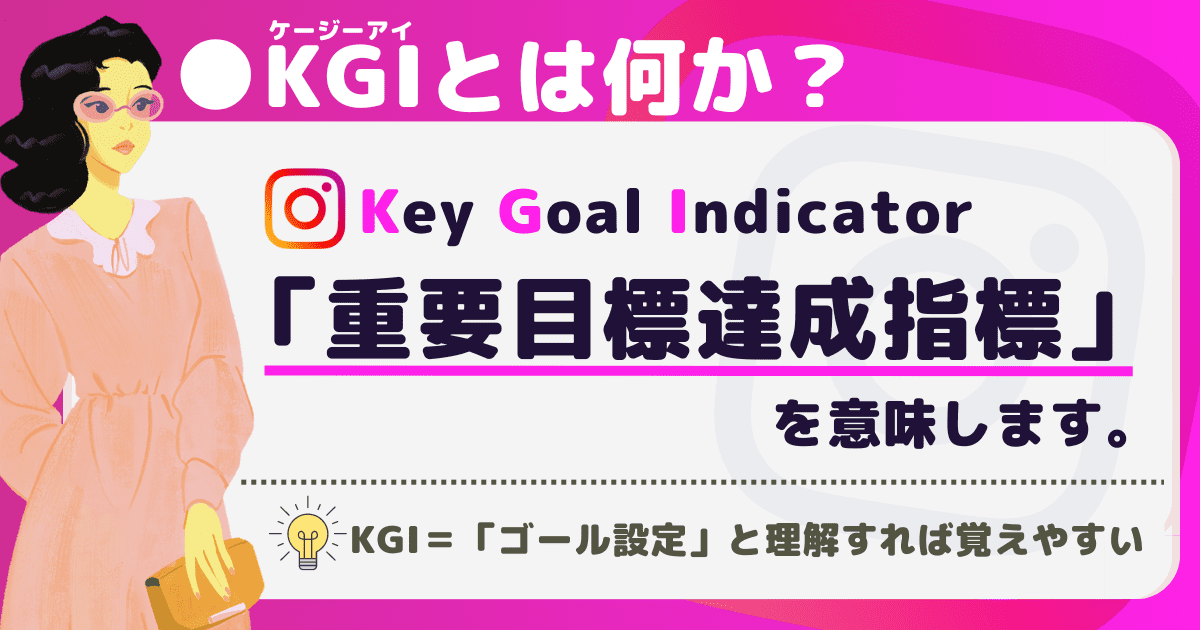KGIとは何か？（Instagram運用におけるKPI設定をKGIパターン別に紹介）