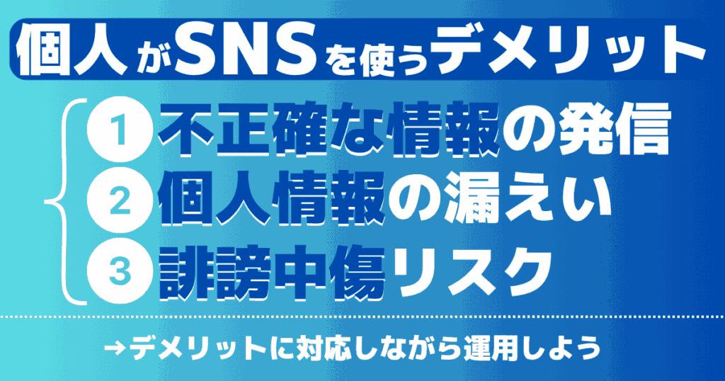 SNSを個人が利用するデメリット（SNSマーケティング）