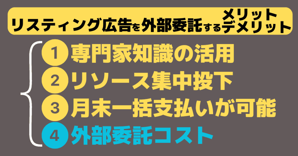 リスティング広告の運用を外部委託するメリット・デメリット