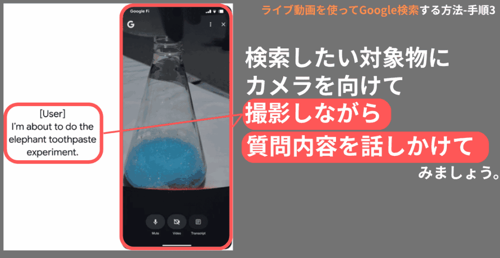 ライブ動画を使ってGoogle検索する方法-Search Live（手順3）