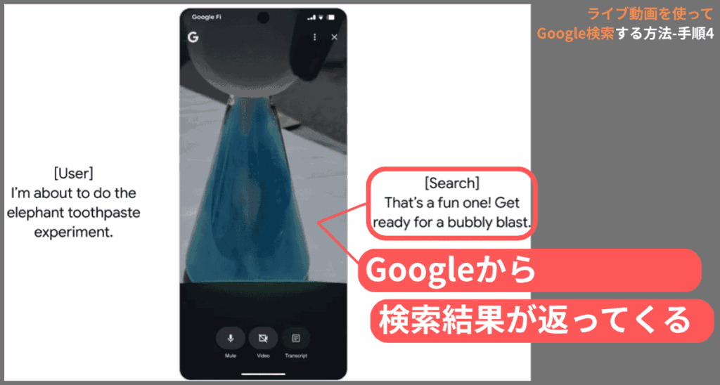 ライブ動画を使ってGoogle検索する方法-Search Live（手順4）