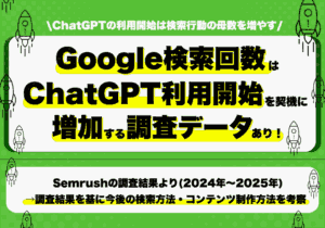 Google検索回数はChatGPT利用開始を契機に増加傾向へ！検索行動が拡張！（Semrushの2024年～2025年調査データより）