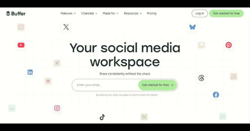 Buffer 公式サイト-無料から使えるマルチSNS予約投稿・分析ツール