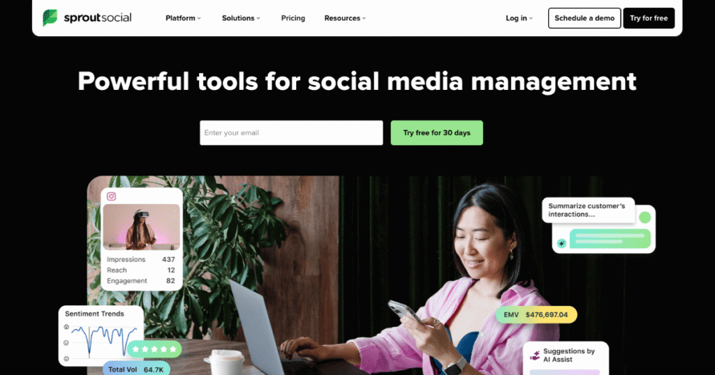 Sprout Social 公式サイト -エンゲージメント管理とレポート機能に強い分析ツール