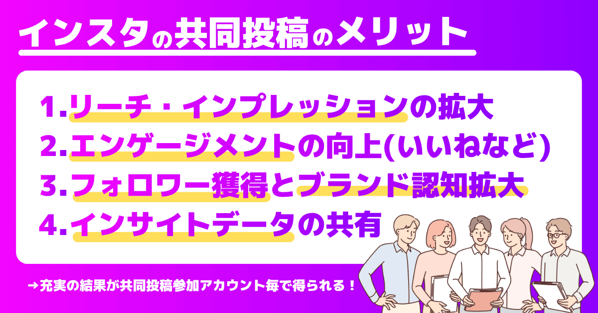 Instagramの共同投稿のメリット4つ
