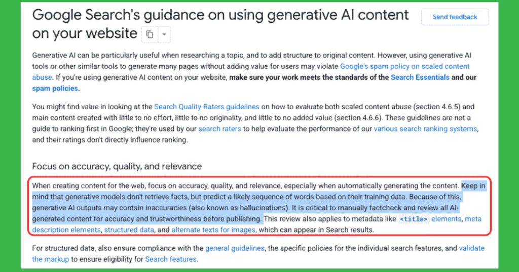 GoogleがAI生成コンテンツの手動ファクトチェックを極めて重要と明記したGoogle検索セントラル公式ドキュメント(2026年10月1日更新)